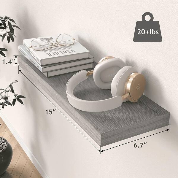 3 Sets 15 x 7" Wall Mounted Floating Shelves Bed Bath & Beyond 37506418